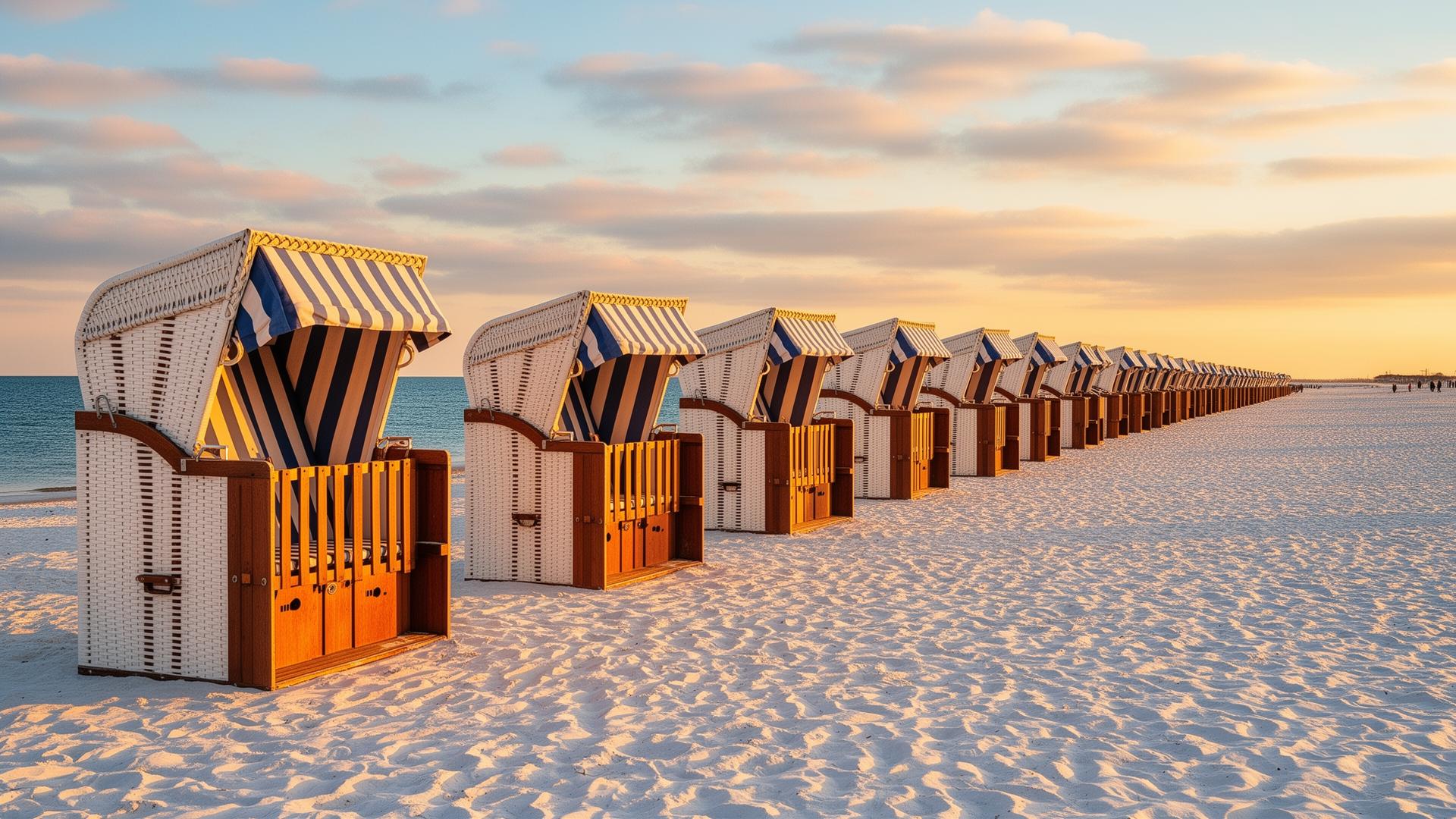 Strandkörbe am Ostseestrand von Graal-Müritz